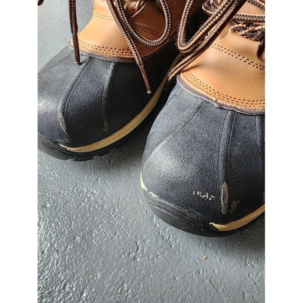Bearpaw Snow Boots Kids Size 3 Brown Waterproof Insulated Winter Duck Boots